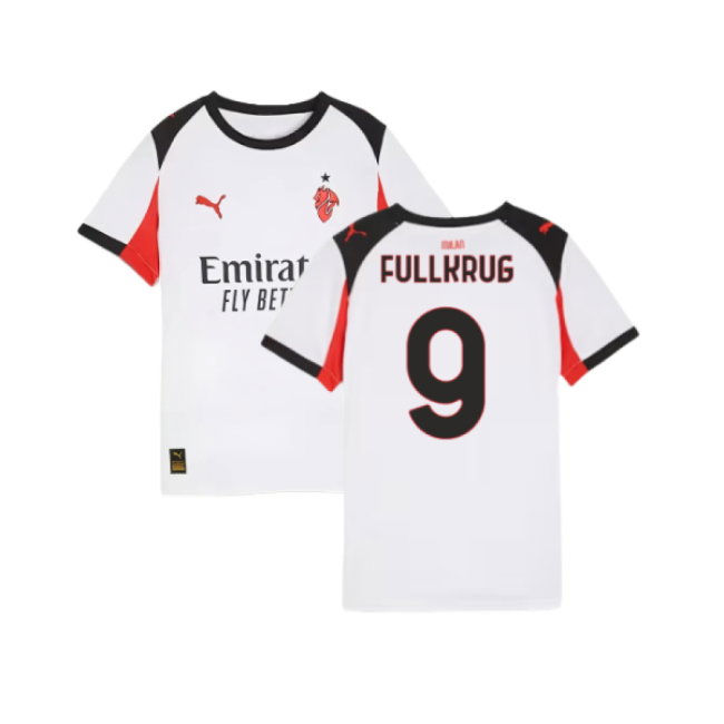 2025-2026 AC Milan Away Shirt (Kids) (Fullkrug 9)-SoccerKits Hub | Buy Soccer Jerseys Online